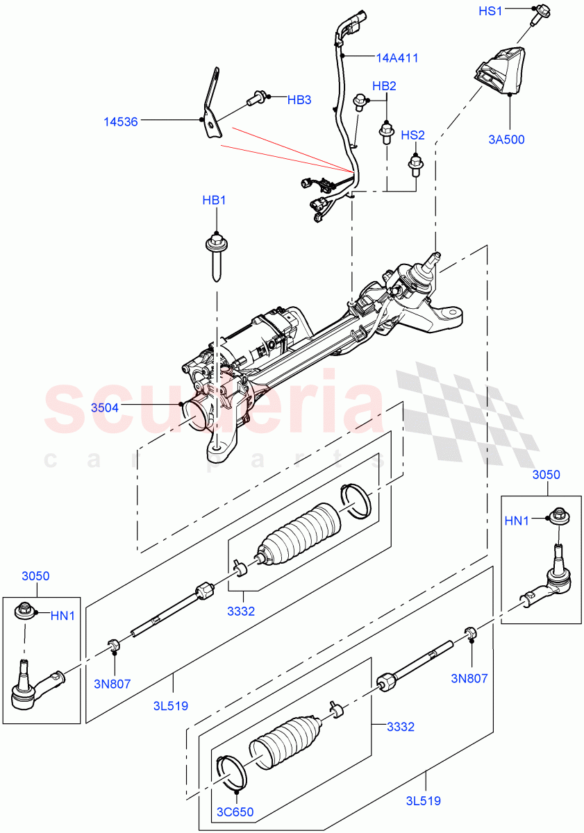 Steering Gear of Land Rover Land Rover Range Rover Sport (2014+) [3.0 DOHC GDI SC V6 Petrol]