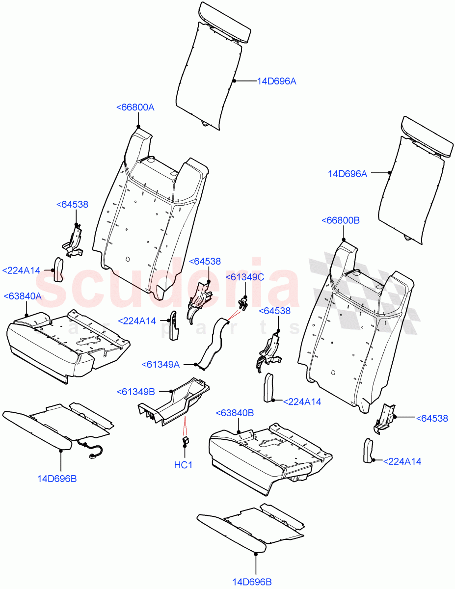 Rear Seat Pads/Valances & Heating(With Third Row Power Folding Seat) of Land Rover Land Rover Range Rover (2022+) [3.0 I6 Turbo Petrol AJ20P6]