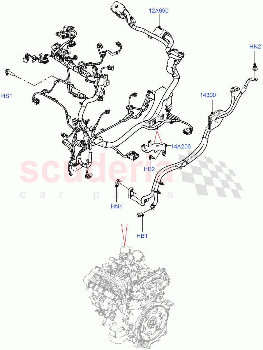 Electrical Wiring - Engine And Dash(Engine)(1.5L AJ20P3 Petrol High PHEV,Changsu (China))((V)FROMKG446857) of Land Rover Land Rover Discovery Sport (2015+) [2.0 Turbo Diesel]