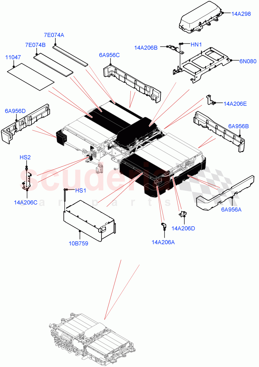 Hybrid Electrical Modules(Traction Battery Modules)(Changsu (China),Electric Engine Battery-PHEV)((V)FROMMG575835) of Land Rover Land Rover Range Rover Evoque (2019+) [2.0 Turbo Diesel]