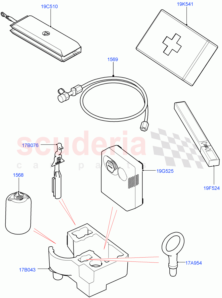 Emergency And Safety Equipment(Factory Fitted, Solihull Plant Build)((V)FROMHA000001) of Land Rover Land Rover Discovery 5 (2017+) [3.0 I6 Turbo Diesel AJ20D6]