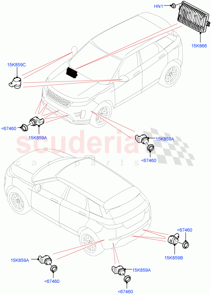 Parking Distance Control(Changsu (China))((V)FROMMG575835) of Land Rover Land Rover Range Rover Evoque (2019+) [2.0 Turbo Diesel]