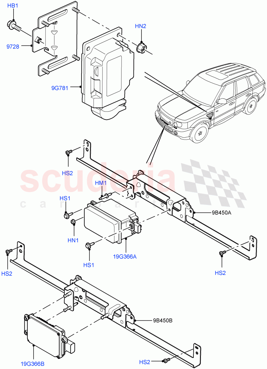 Speed Control(3.0L 24V DOHC V6 TC Diesel,With Adaptive Speed Control)((V)FROMAA000001) of Land Rover Land Rover Range Rover Sport (2010-2013) [3.0 Diesel 24V DOHC TC]