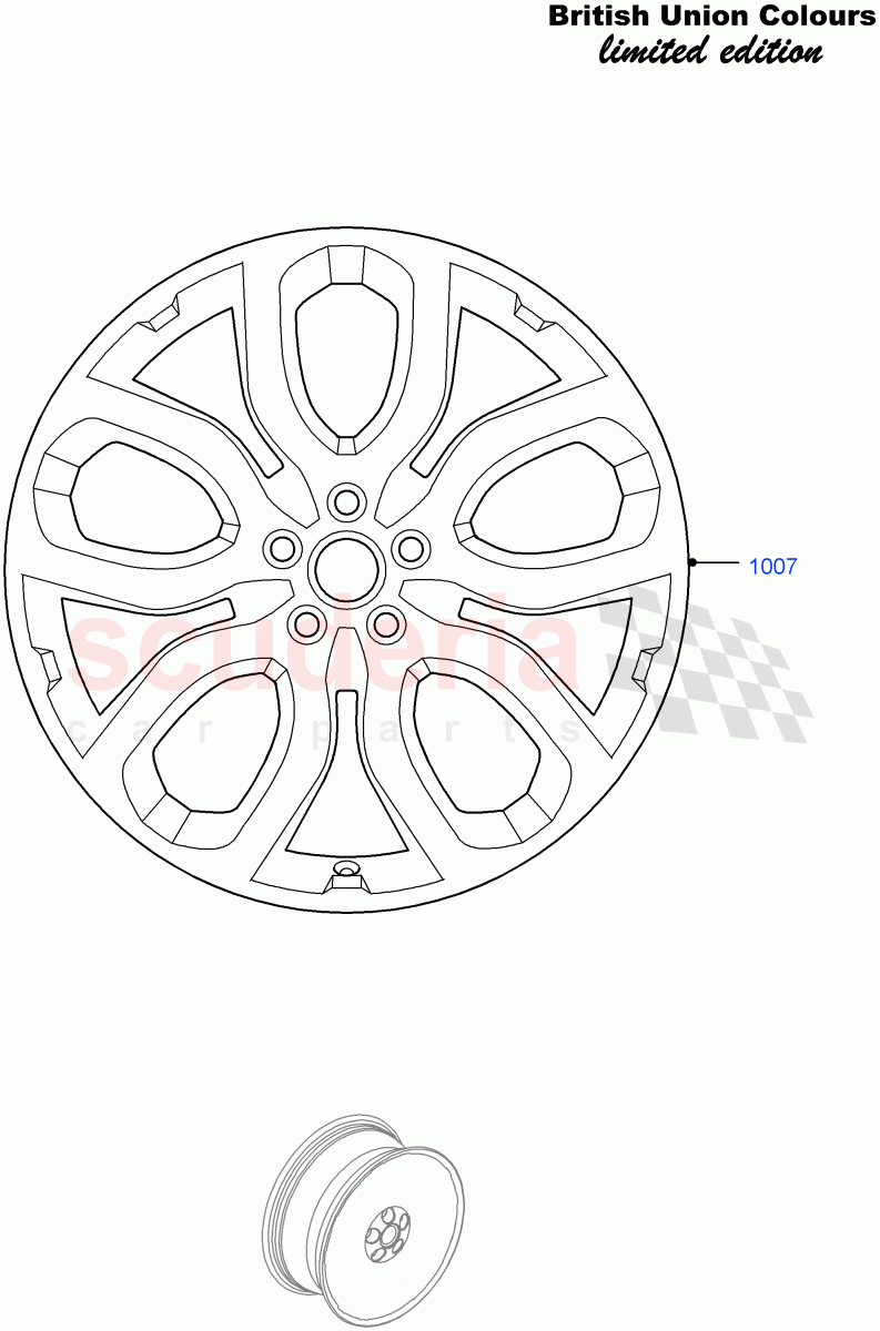 Wheels(Union Mono Colours LE, Union Colours LE)(Halewood (UK))((V)FROMFH000001) of Land Rover Land Rover Range Rover Evoque (2012-2018) [2.0 Turbo Petrol AJ200P]