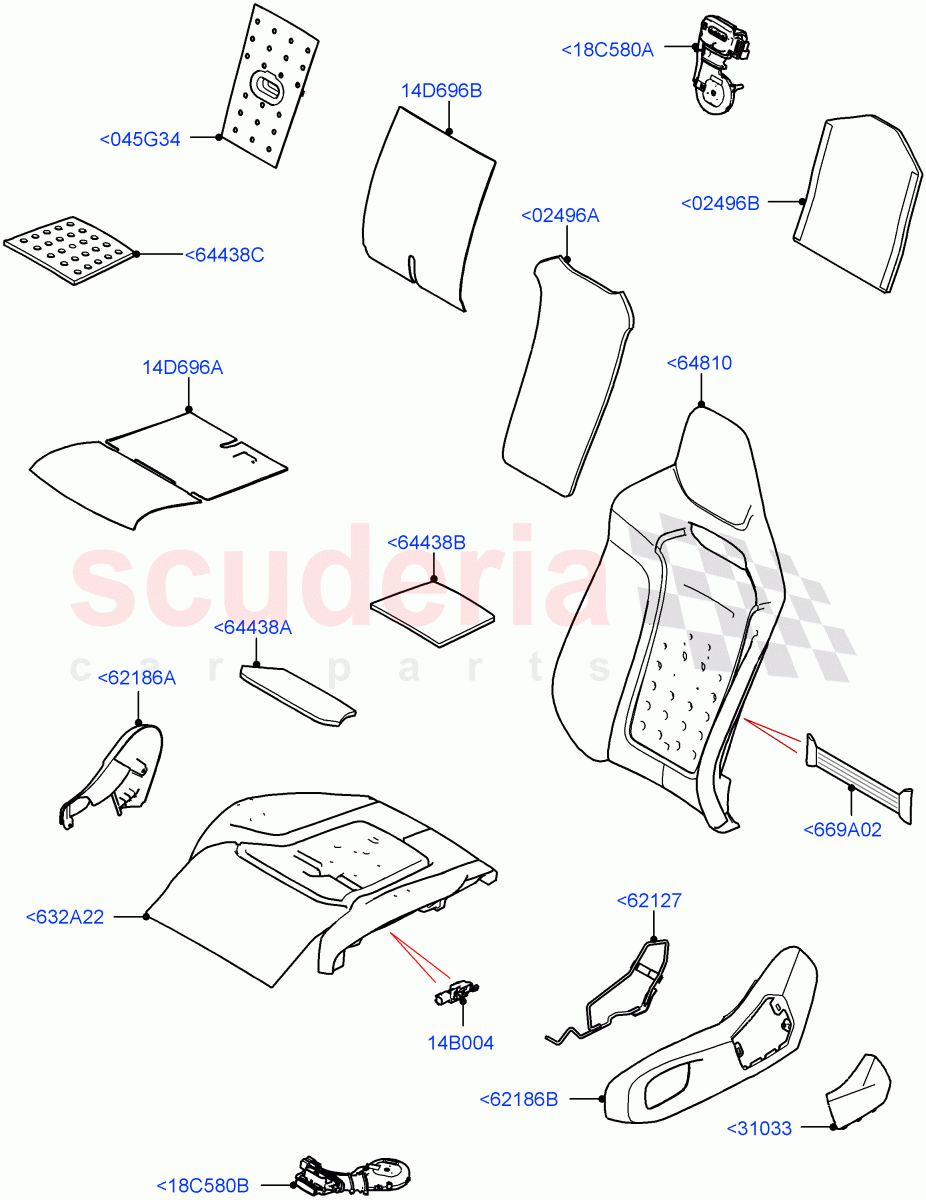 Front Seat Pads/Valances & Heating(SVR Version,Drivers Seat - Sports,SVR)((V)FROMJA000001) of Land Rover Land Rover Range Rover Sport (2014+) [2.0 Turbo Petrol AJ200P]