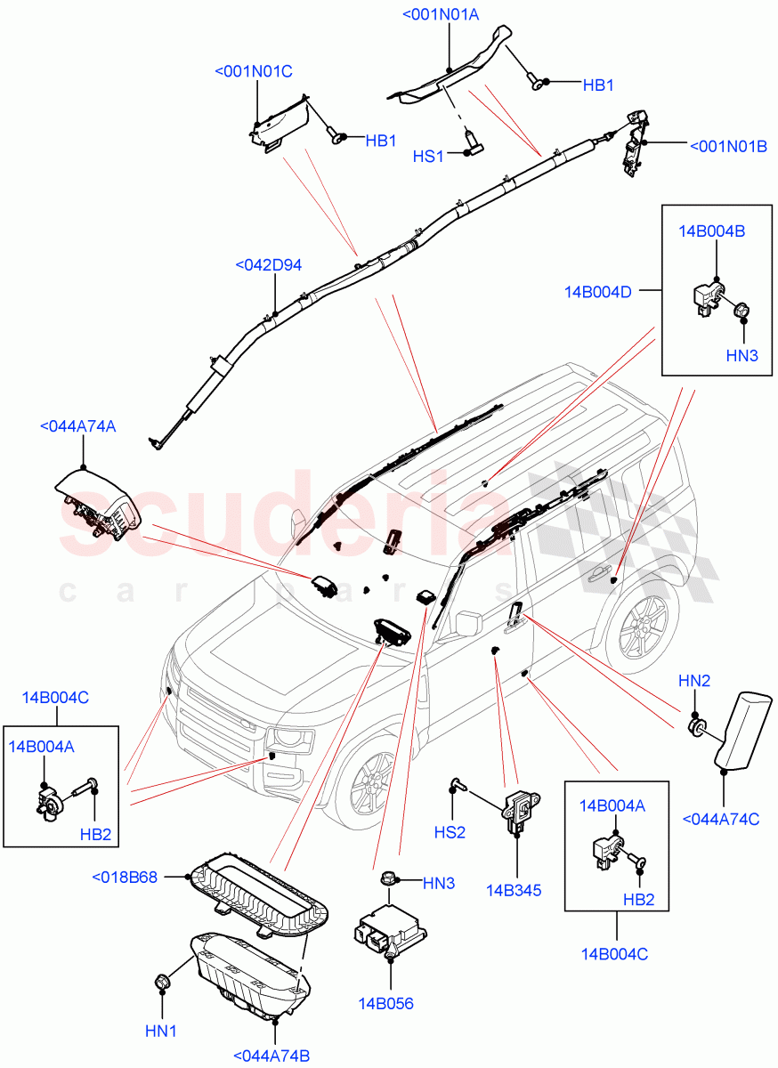 Airbag System of Land Rover Land Rover Defender (2020+) [2.0 Turbo Diesel]