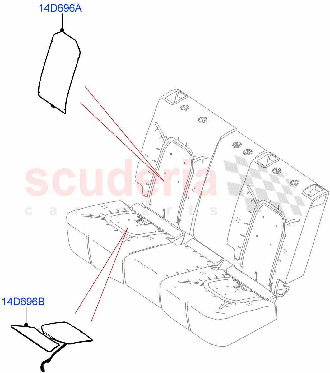 Rear Seat Pads/Valances & Heating(Heating)(Rr Seat 40/20/40 Fixed Cushion,With 40/20/40 Split Fold Rear Seat) of Land Rover Land Rover Defender (2020+) [2.0 Turbo Petrol AJ200P]