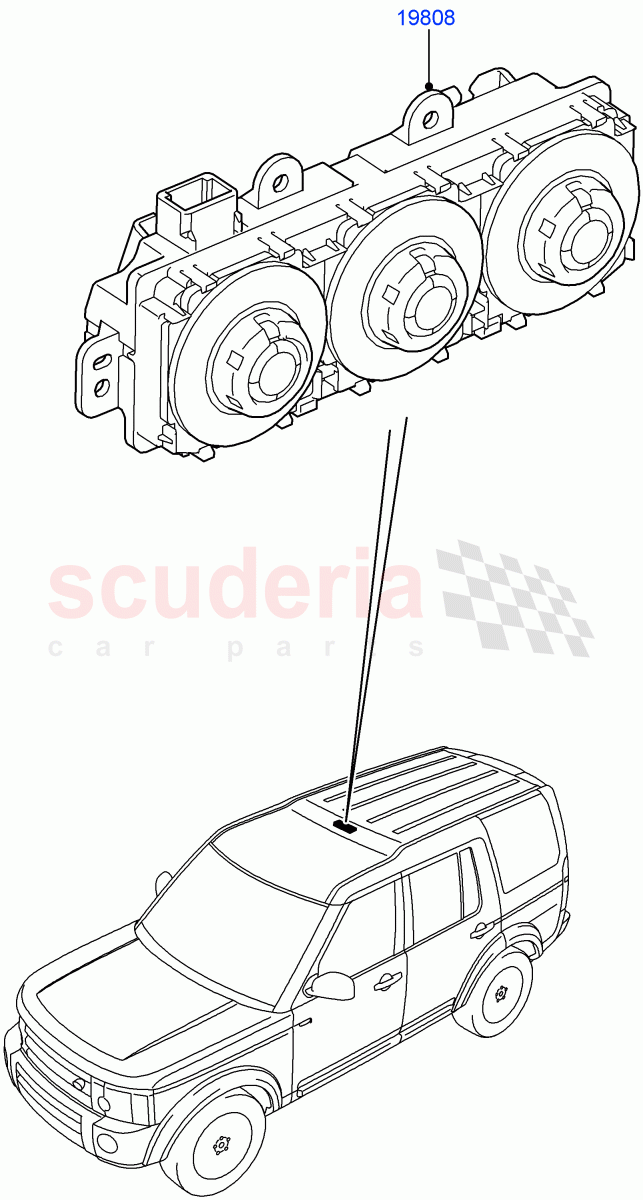 Heater & Air Conditioning Controls(Rear)((V)FROMAA000001) of Land Rover Land Rover Discovery 4 (2010-2016) [3.0 DOHC GDI SC V6 Petrol]