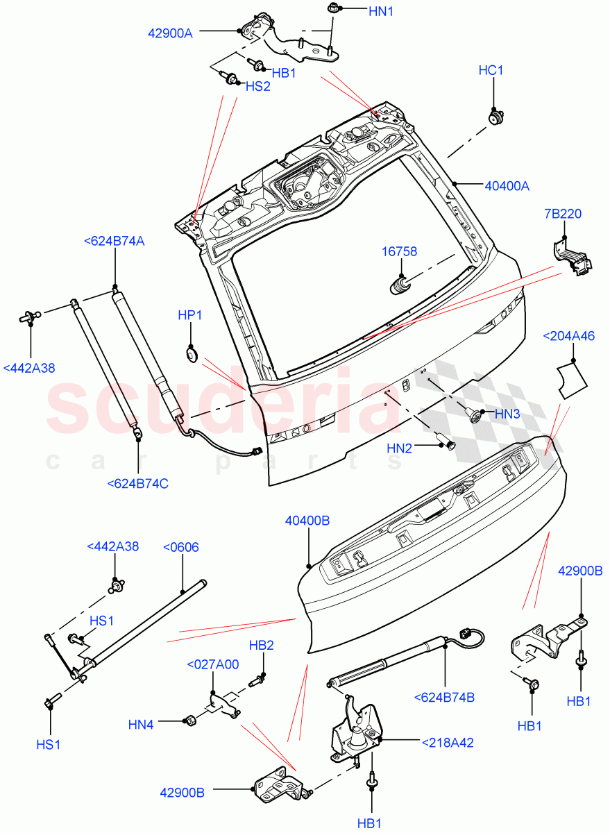 Luggage Compartment Door (Door And Fixings) of Land Rover Land Rover Range Rover (2012-2021) [2.0 Turbo Petrol AJ200P]