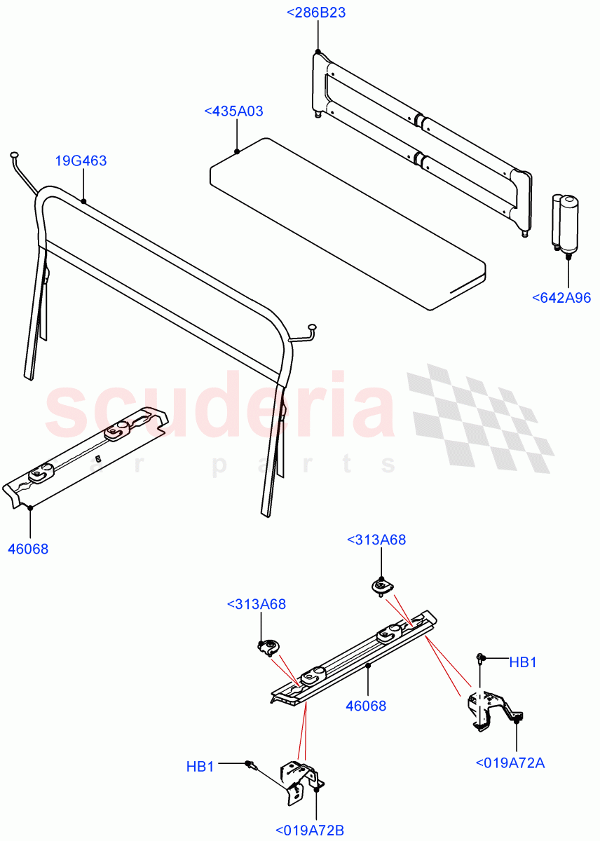 Load Compartment Trim (Floor, Cargo Retention) (Itatiaia (Brazil)) of Land Rover Land Rover Range Rover Evoque (2019+) [2.0 Turbo Petrol AJ200P]