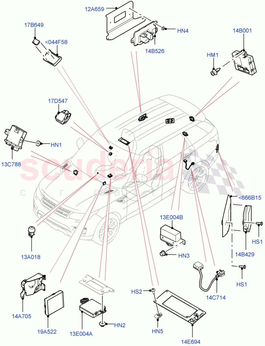 Vehicle Modules And Sensors of Land Rover Land Rover Range Rover Sport (2014+) [3.0 Diesel 24V DOHC TC]