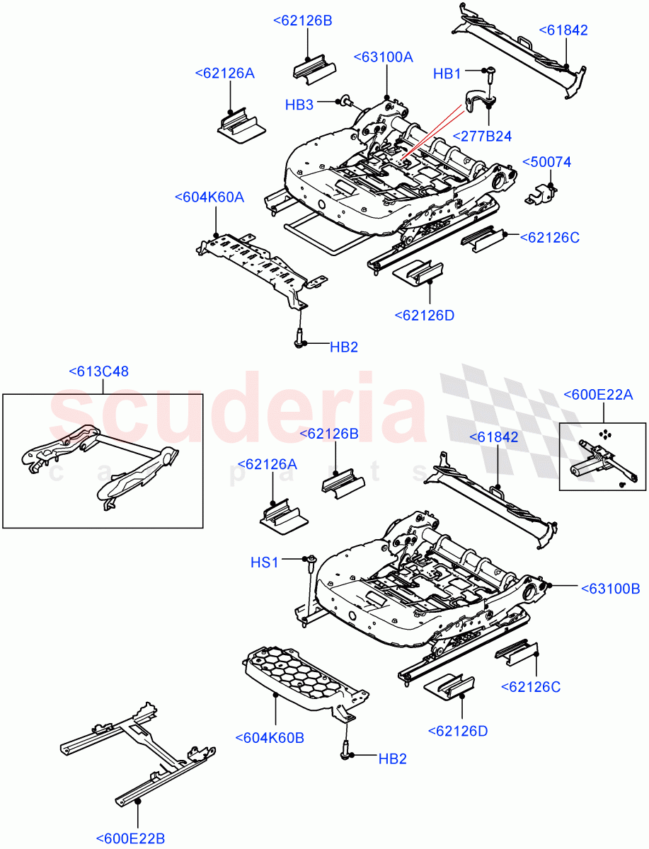 Front Seat Base(Standard Wheelbase) of Land Rover Land Rover Defender (2020+) [2.0 Turbo Petrol AJ200P]