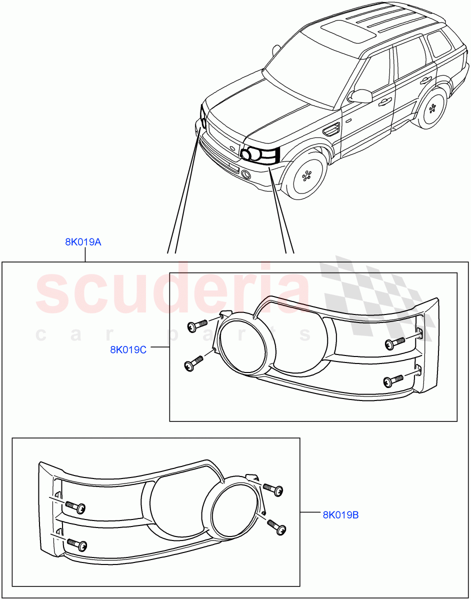 Body Dress Up Kits - Front(Accessory) of Land Rover Land Rover Range Rover Sport (2005-2009) [4.4 AJ Petrol V8]