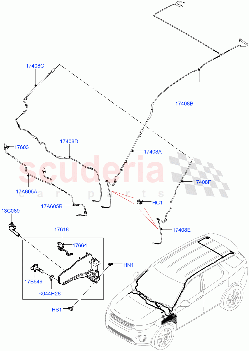 Windscreen Washer(Halewood (UK))((V)FROMLH000001) of Land Rover Land Rover Discovery Sport (2015+) [2.0 Turbo Petrol AJ200P]