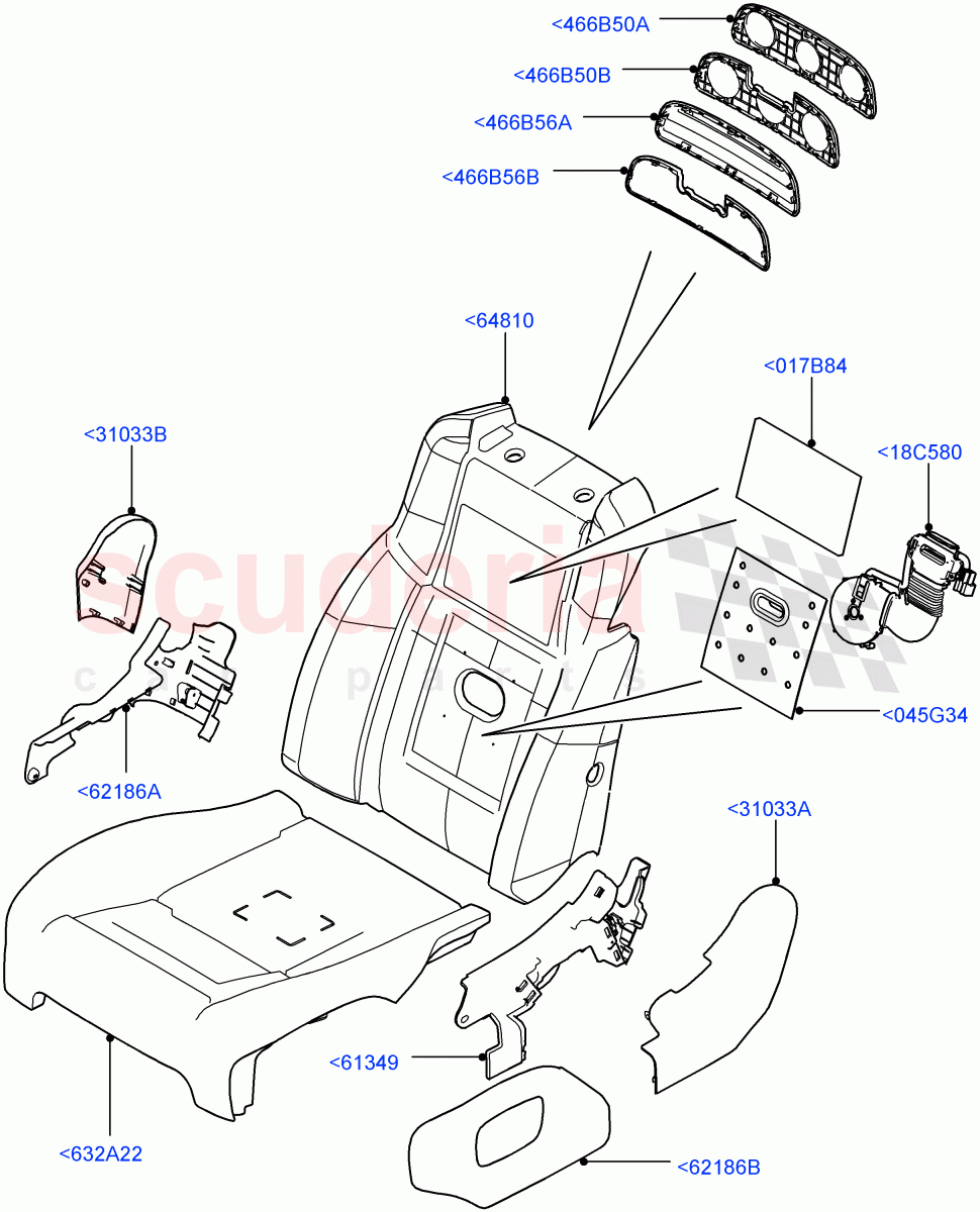 Front Seat Pads/Valances & Heating(Seat Back)(Long Wheelbase)((V)TOHA999999) of Land Rover Land Rover Range Rover (2012-2021) [4.4 DOHC Diesel V8 DITC]