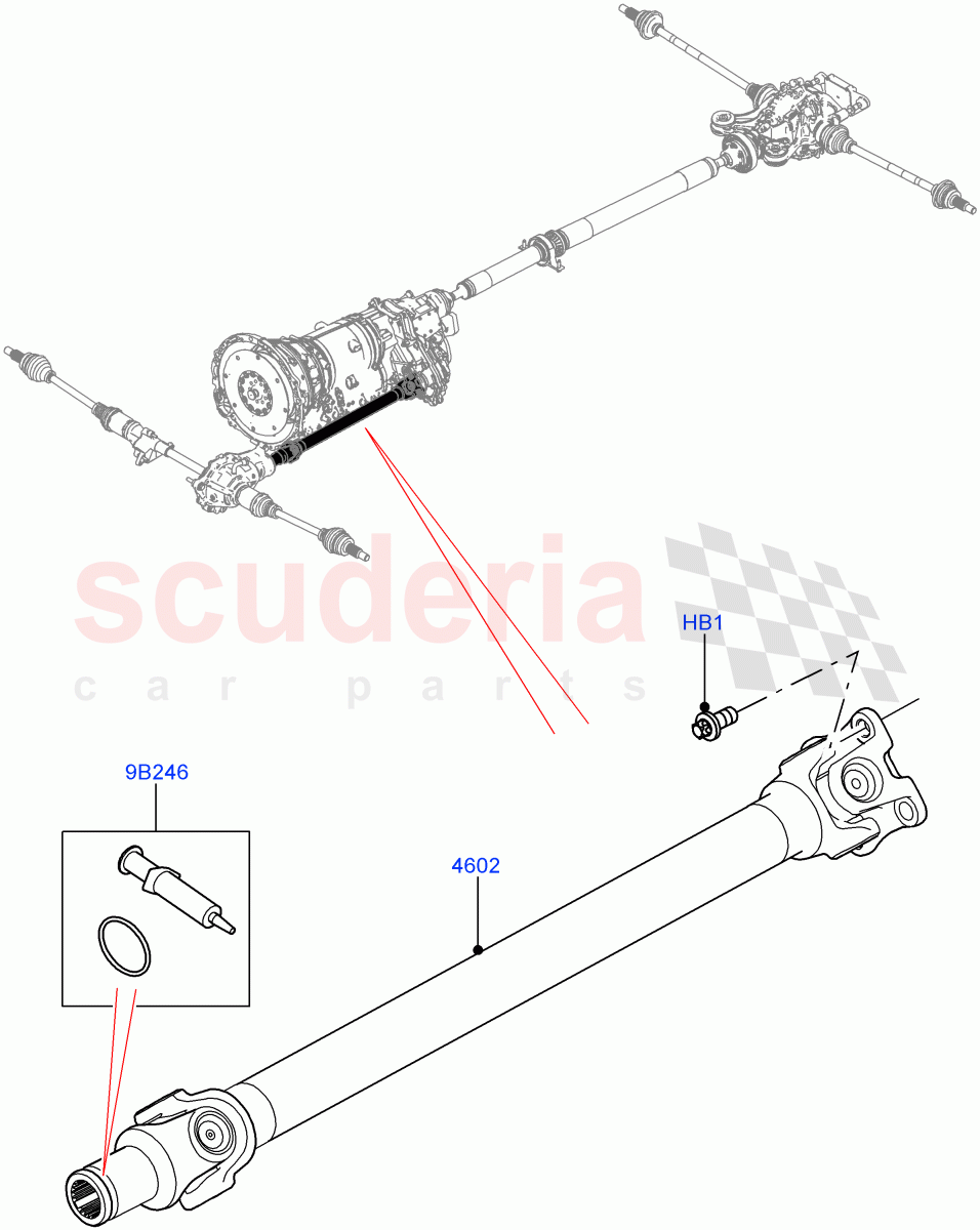 Drive Shaft - Front Axle Drive (Propshaft) of Land Rover Land Rover Range Rover Velar (2017+) [3.0 DOHC GDI SC V6 Petrol]
