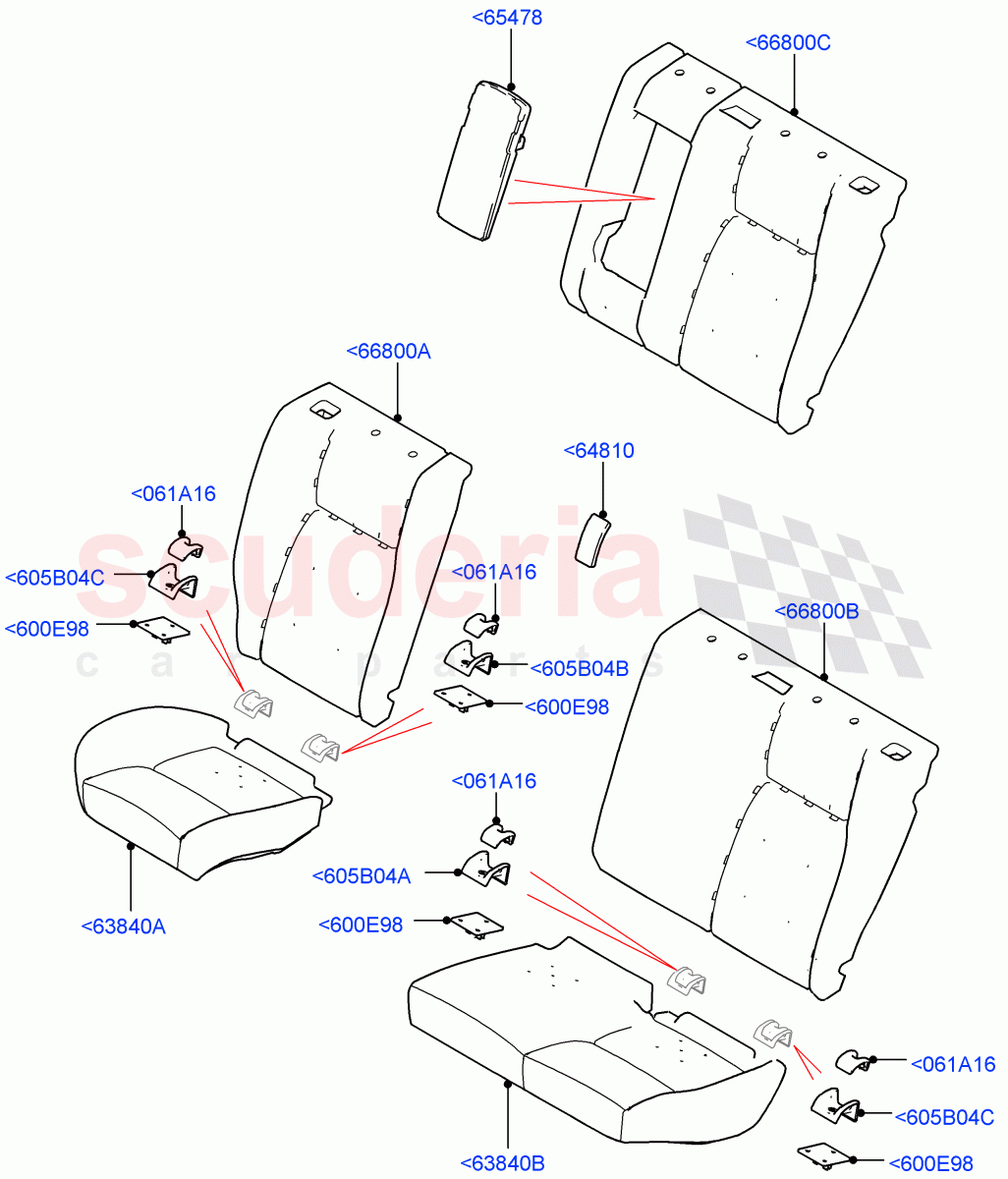 Rear Seat Pads/Valances & Heating(Itatiaia (Brazil),With 60/40 Split - Folding Rr Seat)((V)FROMGT000001) of Land Rover Land Rover Discovery Sport (2015+) [2.0 Turbo Petrol GTDI]