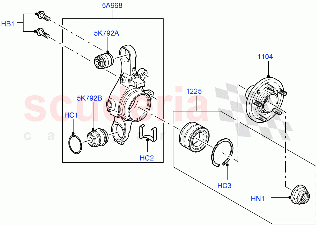 Rear Knuckle And Suspension Arms (Rear Knuckle And Hub) ((V) FROMAA000001) of Land Rover Land Rover Range Rover Sport (2010-2013) [5.0 OHC SGDI SC V8 Petrol]