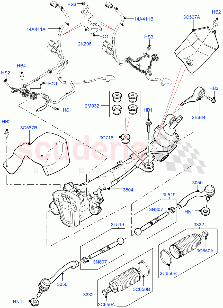 Steering Gear((V)FROMMA000001) of Land Rover Land Rover Range Rover Velar (2017+) [2.0 Turbo Diesel]