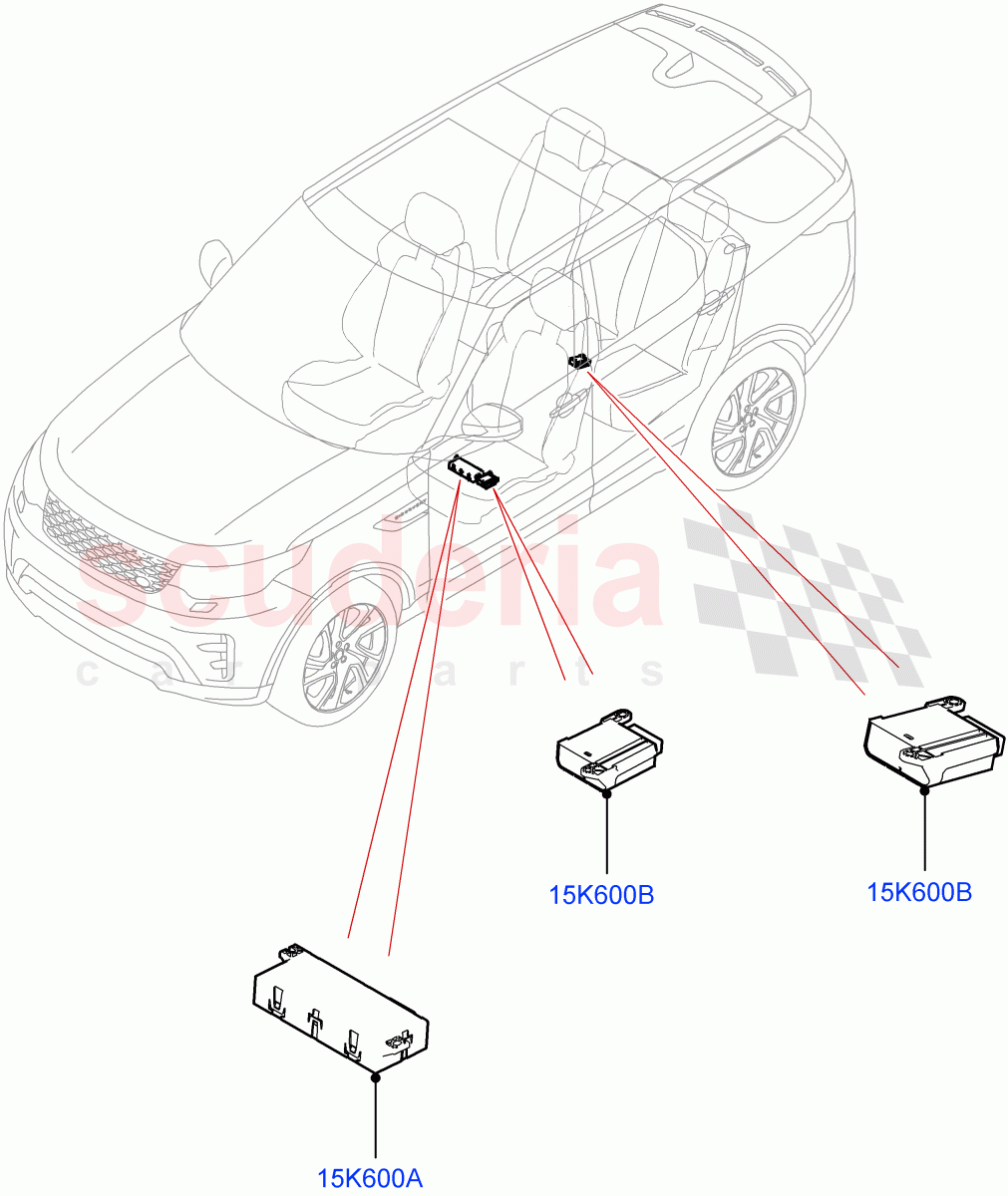Vehicle Modules And Sensors (Seats, Solihull Plant Build) ((V) FROMHA000001) of Land Rover Land Rover Discovery 5 (2017+) [2.0 Turbo Petrol AJ200P]