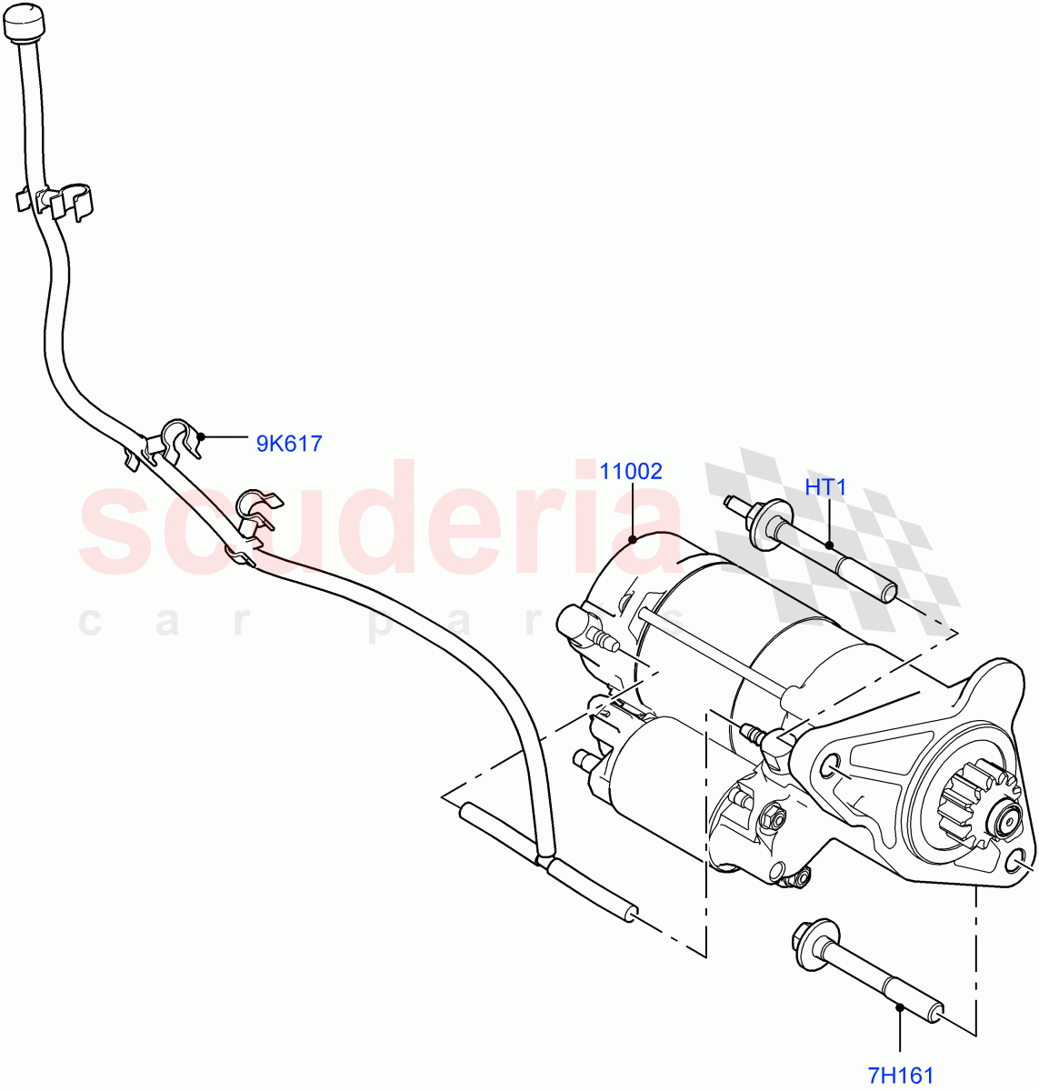 Starter Motor(2.0L I4 High DOHC AJ200 Petrol,Changsu (China),2.0L I4 Mid DOHC AJ200 Petrol) of Land Rover Land Rover Range Rover Evoque (2012-2018) [2.0 Turbo Petrol AJ200P]