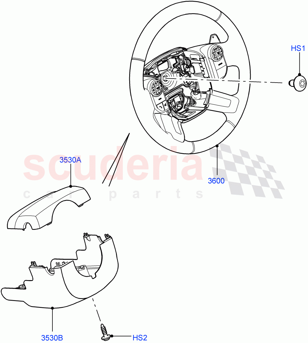 Steering Wheel of Land Rover Land Rover Range Rover (2012-2021) [3.0 I6 Turbo Diesel AJ20D6]