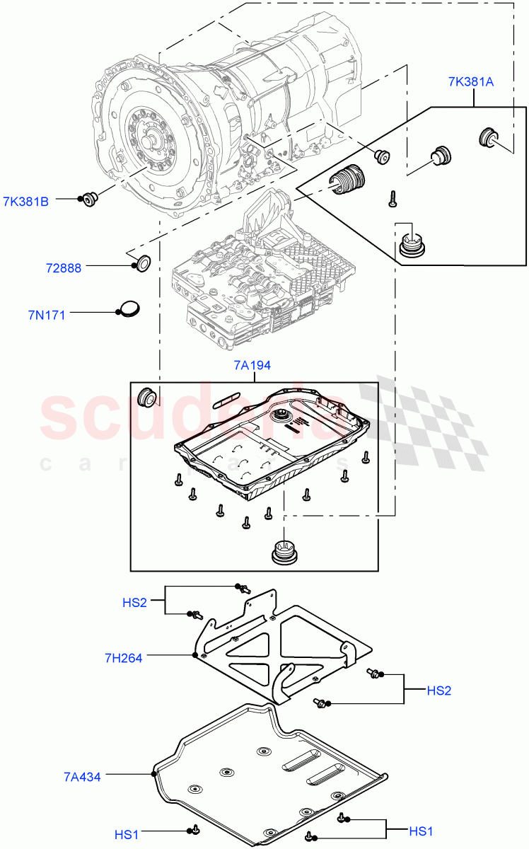 Transmission External Components(Nitra Plant Build)(8 Speed Auto Trans ZF 8HP45)((V)FROMK2000001) of Land Rover Land Rover Discovery 5 (2017+) [3.0 I6 Turbo Petrol AJ20P6]