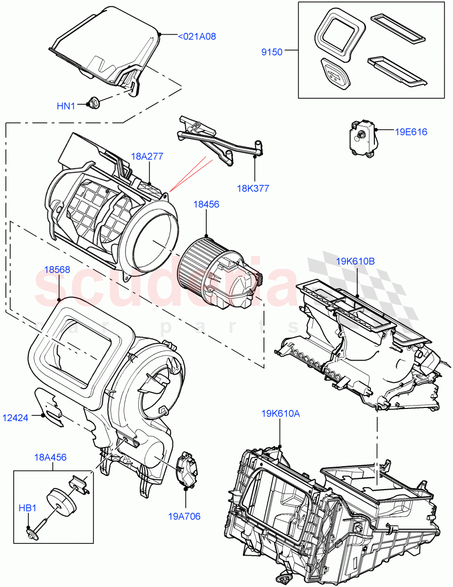 Heater/Air Cond.External Components(Main Unit)(Itatiaia (Brazil))((V)FROMLT000001) of Land Rover Land Rover Discovery Sport (2015+) [2.0 Turbo Petrol AJ200P]