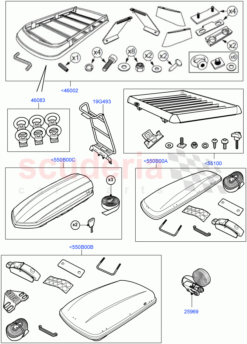 Roof Rack Systems(Accessory)((V)FROMAA000001) of Land Rover Land Rover Discovery 4 (2010-2016) [3.0 DOHC GDI SC V6 Petrol]