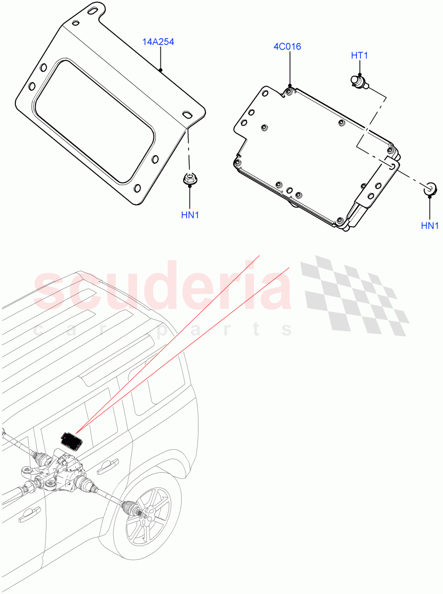 Rear Axle Modules And Sensors(Torque Vectoring By Braking (TVBB)) of Land Rover Land Rover Defender (2020+) [3.0 I6 Turbo Petrol AJ20P6]