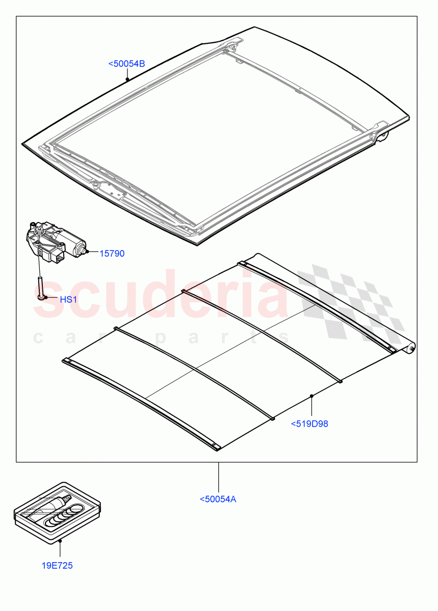 Panoramic Glass Roof(With Roof Conversion-Panorama Roof,Halewood (UK)) of Land Rover Land Rover Range Rover Evoque (2012-2018) [2.0 Turbo Diesel]