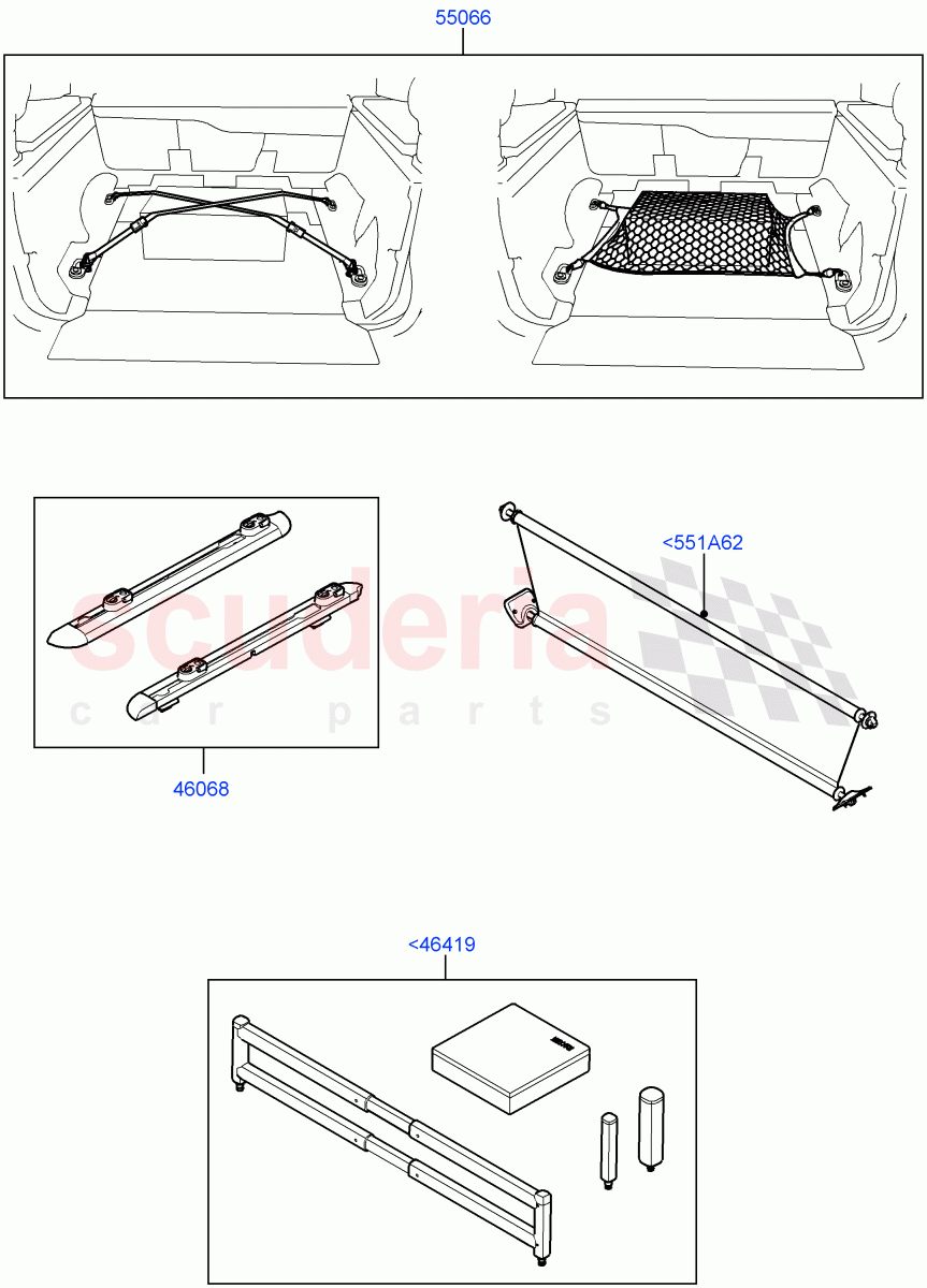 Accessory Stowage Kits(Accessory)((V)FROMAA000001) of Land Rover Land Rover Range Rover Sport (2010-2013) [3.0 Diesel 24V DOHC TC]