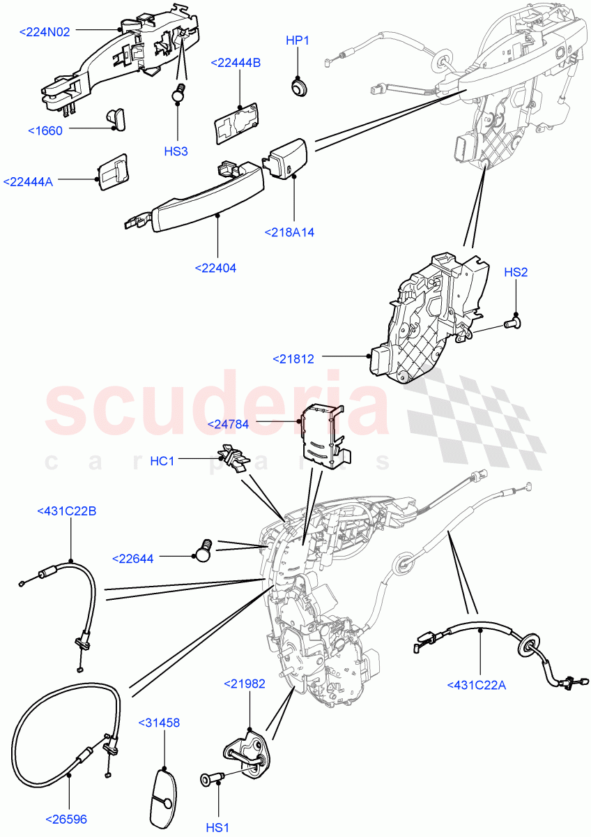 Front Door Lock Controls ((V) FROMAA000001) of Land Rover Land Rover Range Rover Sport (2010-2013) [5.0 OHC SGDI NA V8 Petrol]
