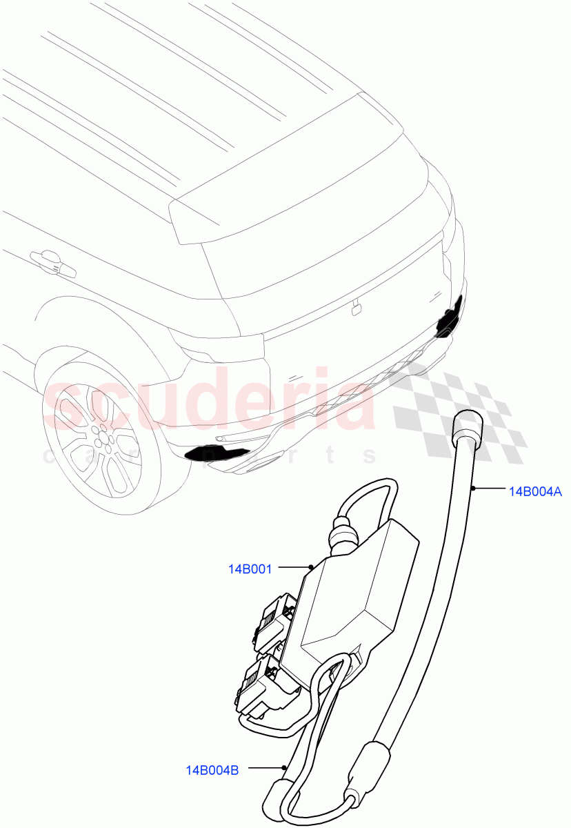 Vehicle Modules And Sensors(Gesture Tailgate System)(Changsu (China))((V)FROMGG134738) of Land Rover Land Rover Range Rover Evoque (2012-2018) [2.0 Turbo Petrol GTDI]