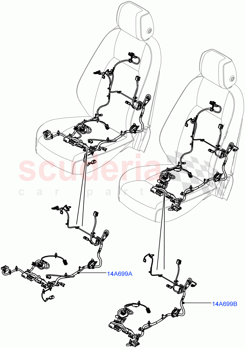 Wiring - Seats (Front Seats) (Changsu (China)) ((V) FROMFG000001) of Land Rover Land Rover Discovery Sport (2015+) [2.0 Turbo Petrol AJ200P]