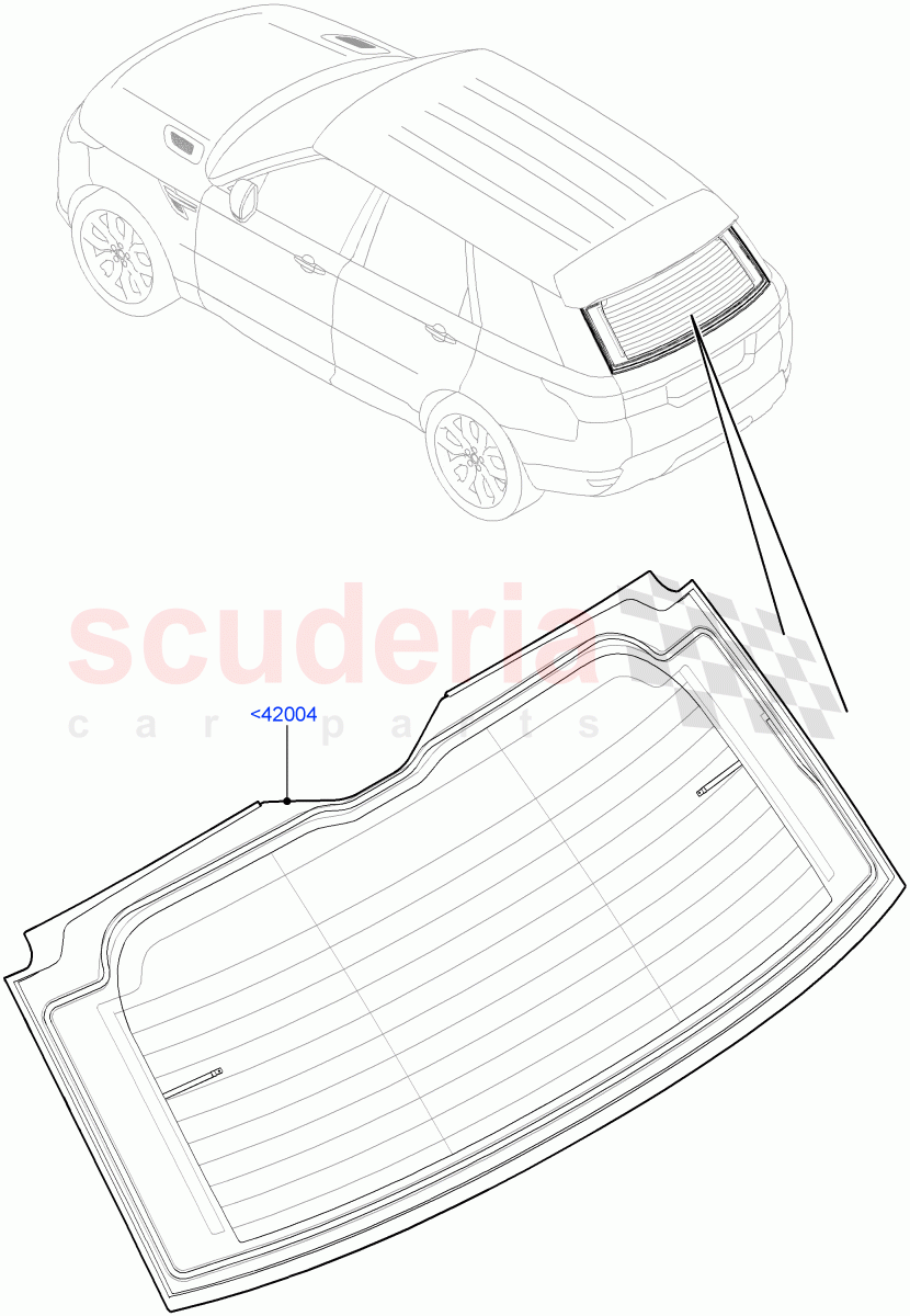 Back Window Glass of Land Rover Land Rover Range Rover Sport (2014+) [5.0 OHC SGDI SC V8 Petrol]