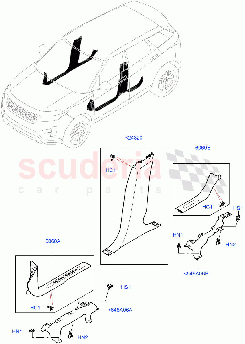 Side Trim(Sill)(Changsu (China)) of Land Rover Land Rover Range Rover Evoque (2019+) [2.0 Turbo Diesel]