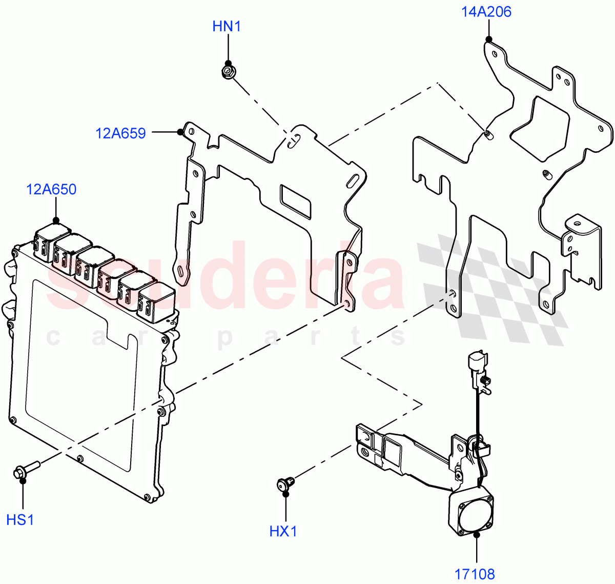 Engine Modules And Sensors(3.0L AJ20D6 Diesel High,RHD)((V)FROMMA000001) of Land Rover Land Rover Range Rover Velar (2017+) [3.0 I6 Turbo Diesel AJ20D6]