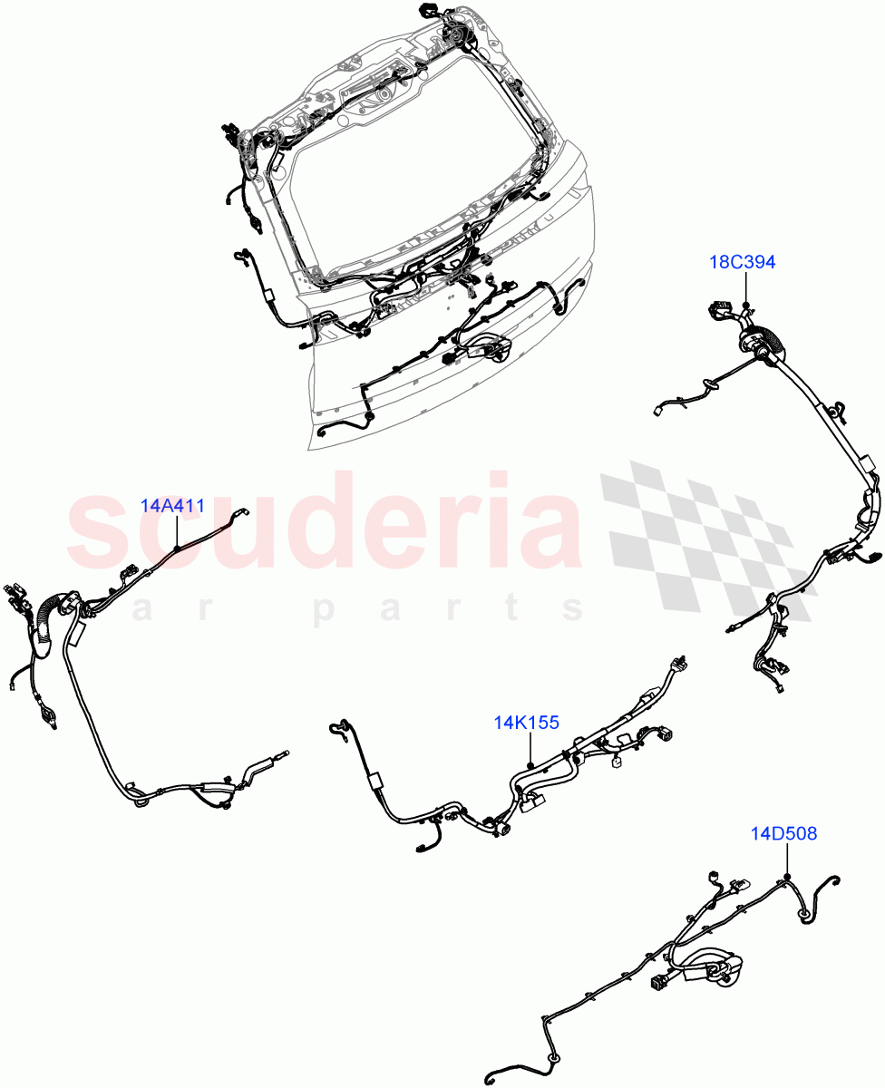 Electrical Wiring - Body And Rear(Tailgate) of Land Rover Land Rover Range Rover (2022+) [3.0 I6 Turbo Diesel AJ20D6]