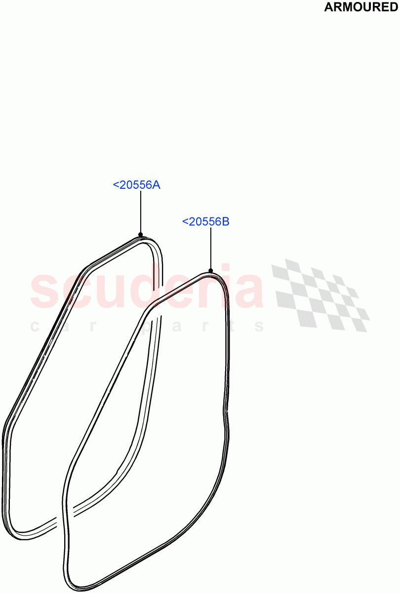 Front Doors, Hinges & Weatherstrips(Finisher And Seals, Weatherstrips And Seals)(Armoured)((V)FROMEA000001) of Land Rover Land Rover Range Rover (2012-2021) [3.0 Diesel 24V DOHC TC]