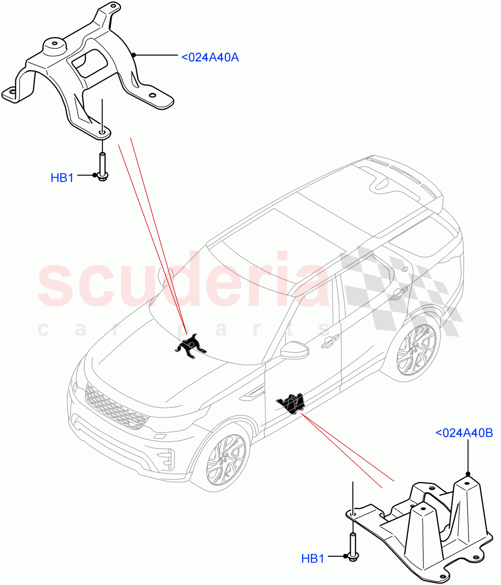 Floor Pan - Centre And Rear (Solihull Plant Build) (2.0L I4 DSL MID DOHC AJ200, 2.0L I4 DSL HIGH DOHC AJ200) ((V) FROMHA000001) of Land Rover Land Rover Discovery 5 (2017+) [2.0 Turbo Diesel]