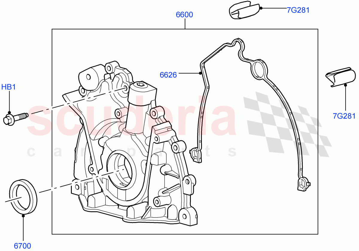 Oil Pump (Lion Diesel 2.7 V6 (140KW)) ((V) TO9A999999) of Land Rover Land Rover Range Rover Sport (2005-2009) [2.7 Diesel V6]
