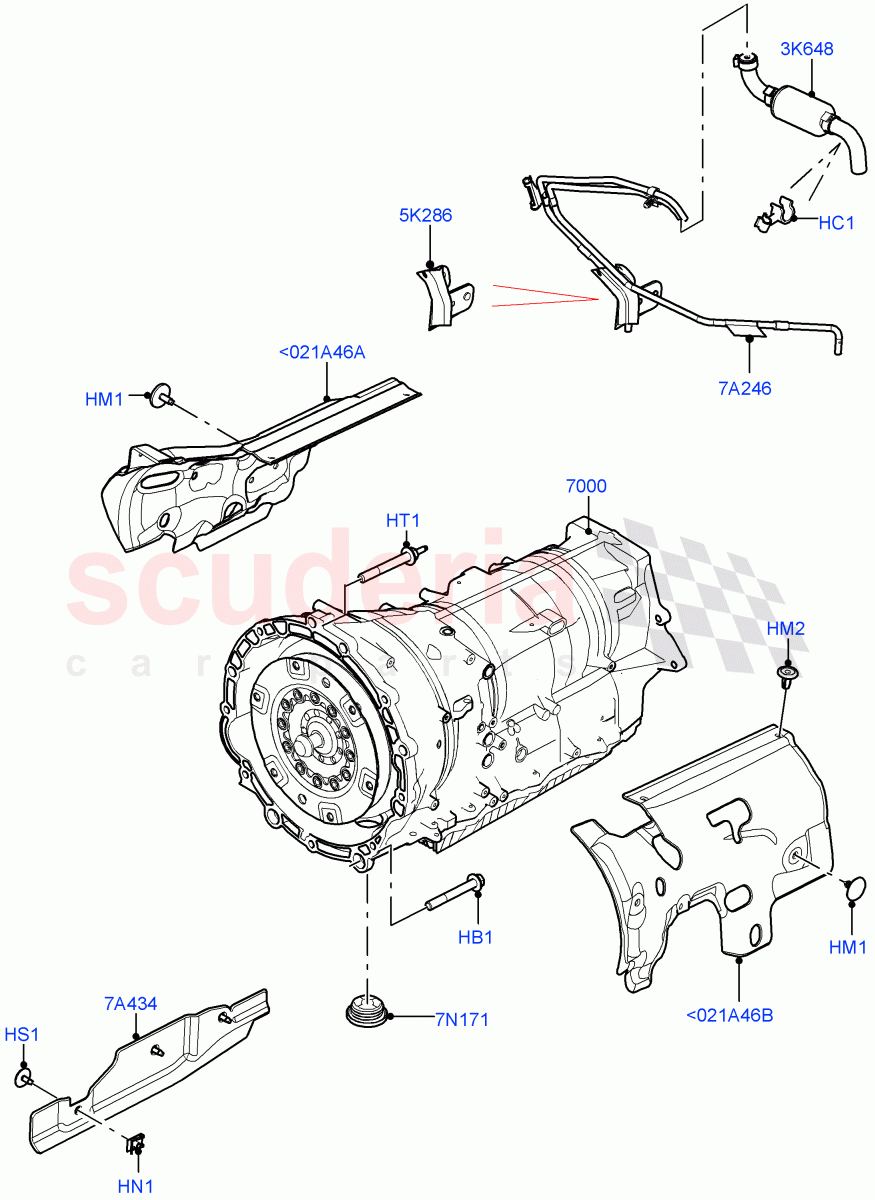 Auto Trans Assy & Speedometer Drive(3.0L AJ20D6 Diesel High,8 Speed Auto Trans ZF 8HP76)((V)FROMMA000001) of Land Rover Land Rover Range Rover Velar (2017+) [3.0 I6 Turbo Petrol AJ20P6]