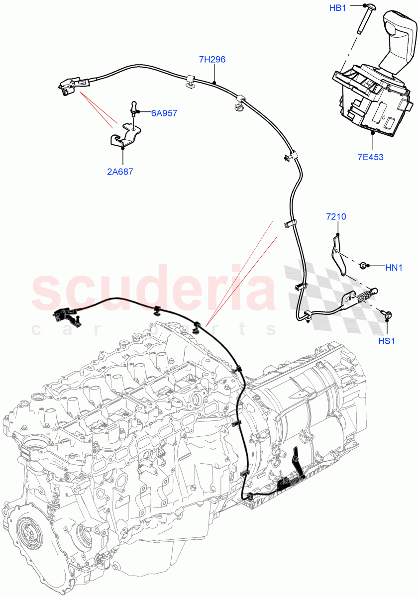 Gear Change-Automatic Transmission (Nitra Plant Build) (3.0L AJ20P6 Petrol High, 8 Speed Auto Trans ZF 8HP76, 3.0L AJ20D6 Diesel High) of Land Rover Land Rover Defender (2020+) [3.0 I6 Turbo Diesel AJ20D6]