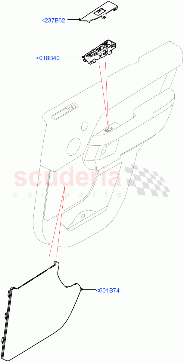 Rear Door Trim Installation(For Switches, Speaker Grille)((V)FROMJA000001) of Land Rover Land Rover Range Rover (2012-2021) [4.4 DOHC Diesel V8 DITC]