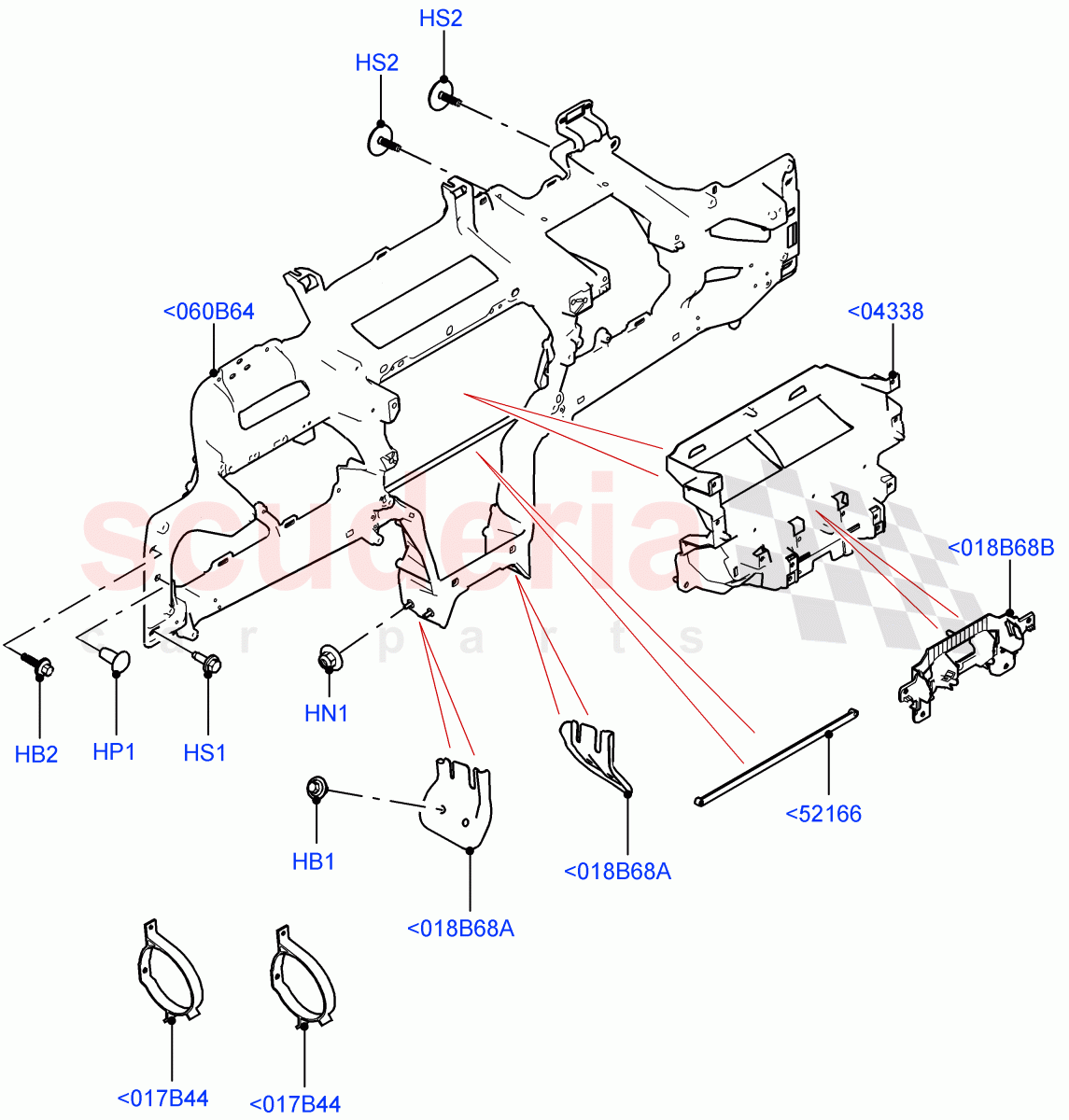 Instrument Panel(Internal Components)(Changsu (China)) of Land Rover Land Rover Range Rover Evoque (2019+) [2.0 Turbo Diesel]