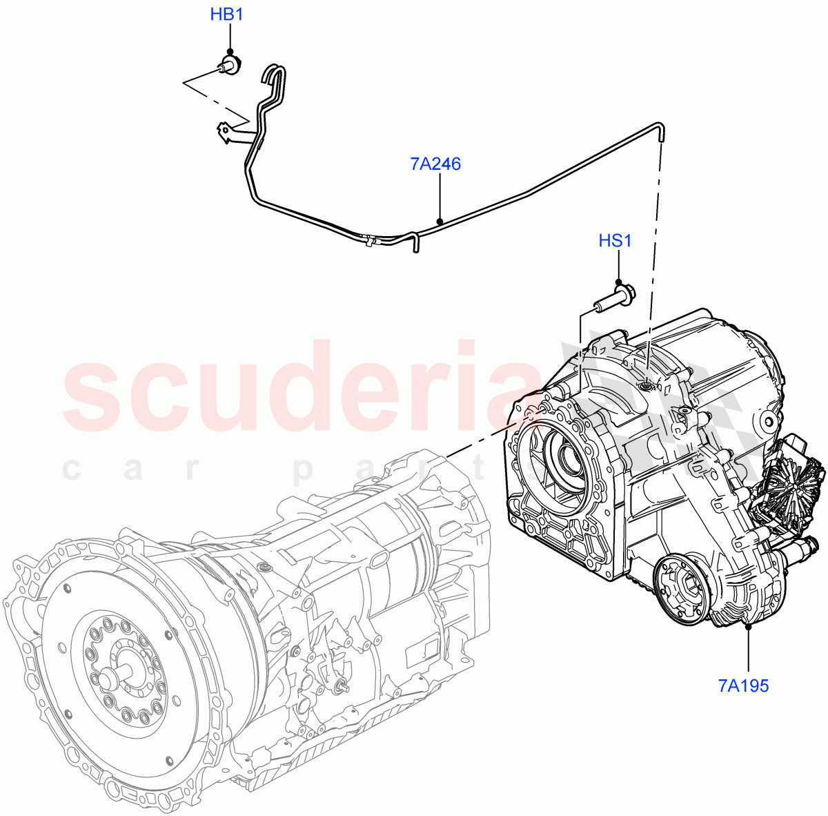 Transfer Drive Case (Nitra Plant Build) (2.0L I4 High DOHC AJ200 Petrol, With 2 Spd Trans Case With Ctl Trac, 3.0L AJ20P6 Petrol High, 2.0L AJ200P Hi PHEV, 2.0L I4 DSL HIGH DOHC AJ200, 5.0 Petrol AJ133 DOHC CDA) of Land Rover Land Rover Defender (2020+) [5.0 OHC SGDI SC V8 Petrol]