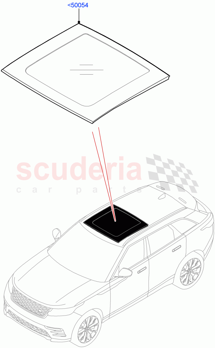 Sliding Roof Panel(With Roof Conversion-Panorama Power) of Land Rover Land Rover Range Rover Velar (2017+) [2.0 Turbo Petrol AJ200P]