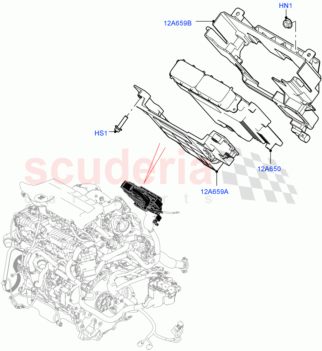 Engine Modules And Sensors(1.5L AJ20P3 Petrol High,8 Speed Automatic Trans 8G30,Changsu (China),1.5L AJ20P3 Petrol High PHEV) of Land Rover Land Rover Range Rover Evoque (2019+) [1.5 I3 Turbo Petrol AJ20P3]