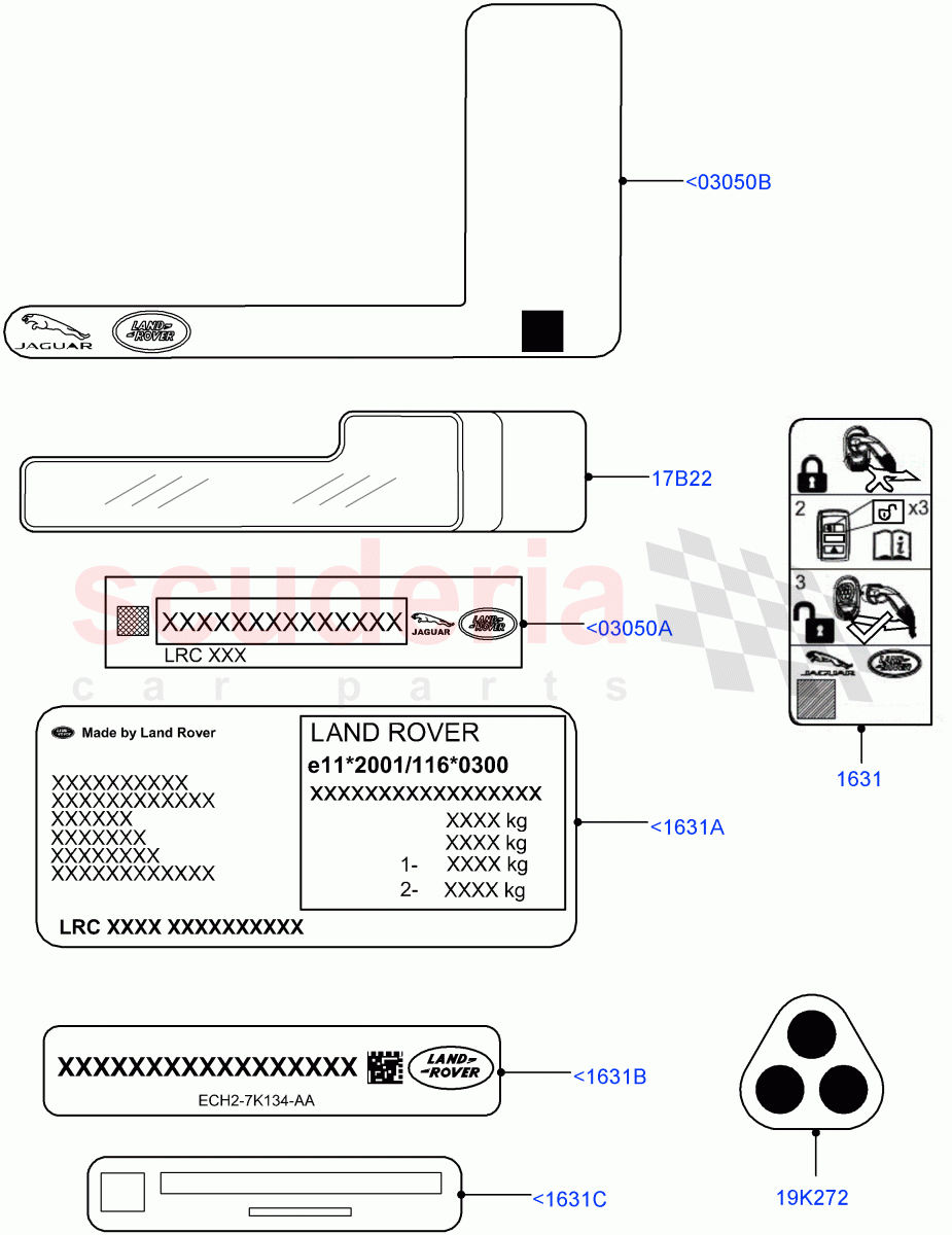 Labels(Information)(Changsu (China))((V)FROMKG006088) of Land Rover Land Rover Range Rover Evoque (2019+) [1.5 I3 Turbo Petrol AJ20P3]